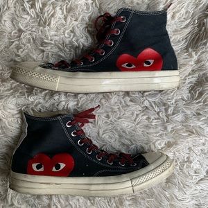 converse play black hi tops